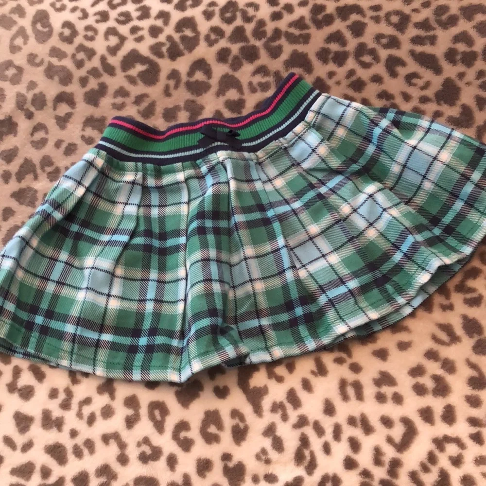 Carter’s Green Plaid Pleated Skirt Size 2T Girls